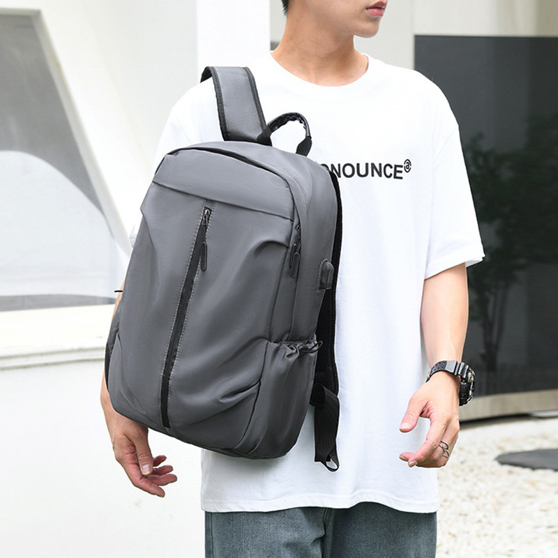 New simple and fashionable backpacks, men's large-capacity student bags, outdoor leisure travel bags, business commuting computer bags details Picture