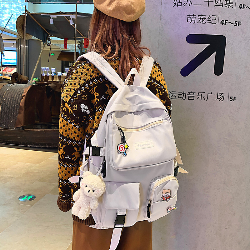 Wholesale from the manufacturer of new retro-style backpacks for girls and fashionable single-shoulder bags for men details Picture