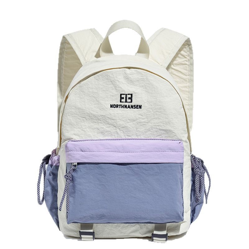 New lightweight outdoor travel backpack for college students, simple small schoolbag, Korean style color contrast, versatile and fresh backpack Item Picture