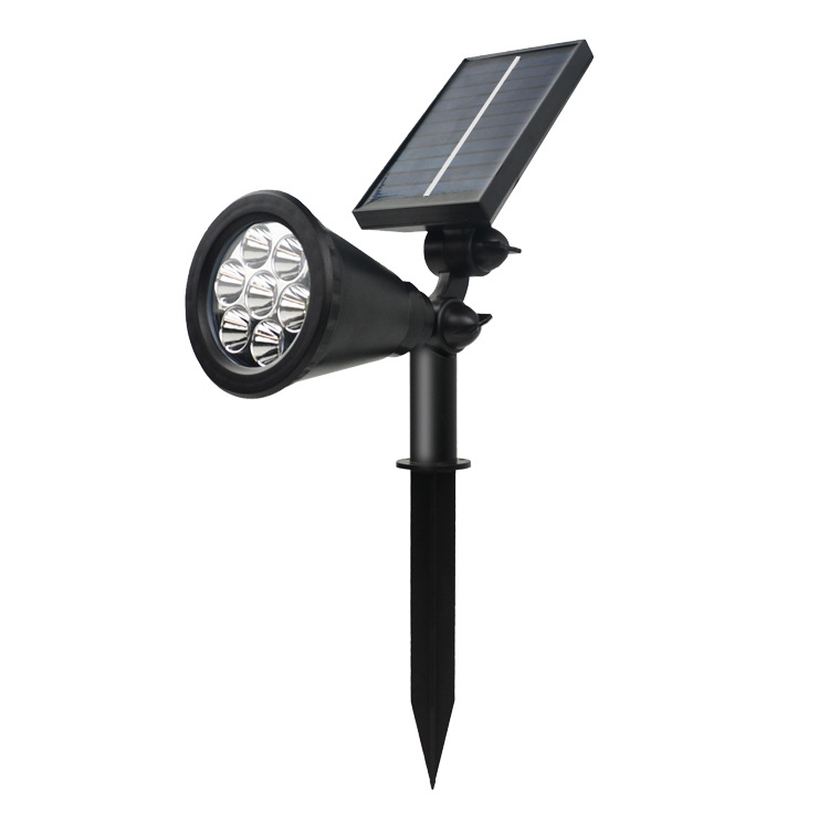 New solar-powered ground socket light, new type of ground socket lawn light, outdoor waterproof courtyard villa garden tree landscape spotlight Item Picture