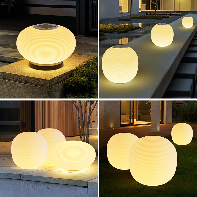 Cross-border column head lights, solar outdoor waterproof lights, villa wall column lights, spherical gate head lights, wholesale lighting fixtures Item Picture