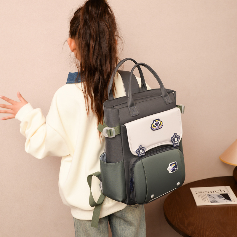 New cross-border children's schoolbag, tutorial bag for primary school students, after-school tutoring to reduce burden, lightweight cartoon after-school backpack Specification drawing
