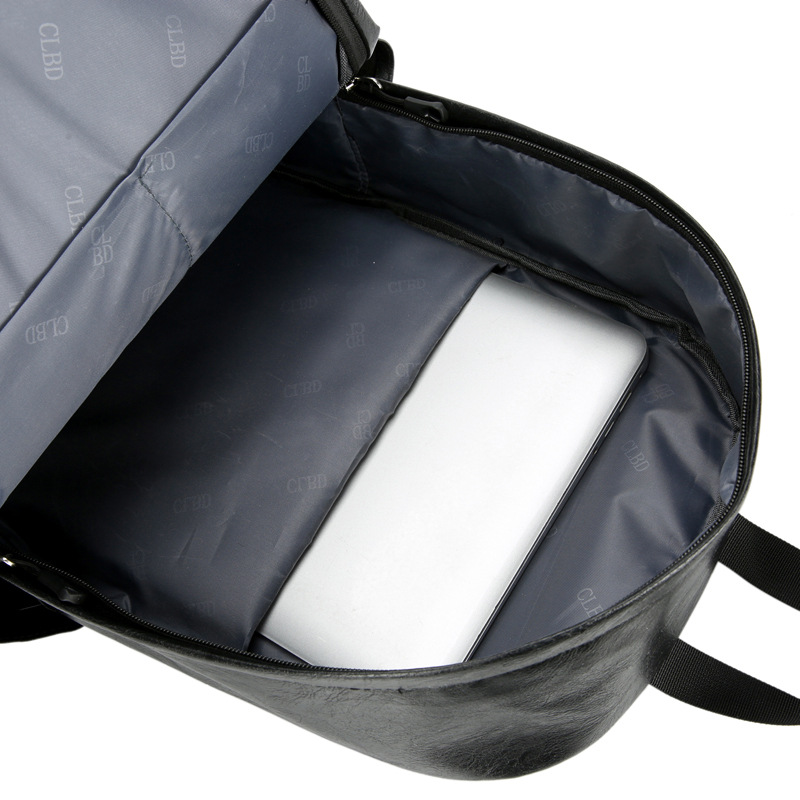 New business Korean-style backpack for junior and senior high school students, men's large-capacity, simple PU outdoor travel computer backpack Application Scenario