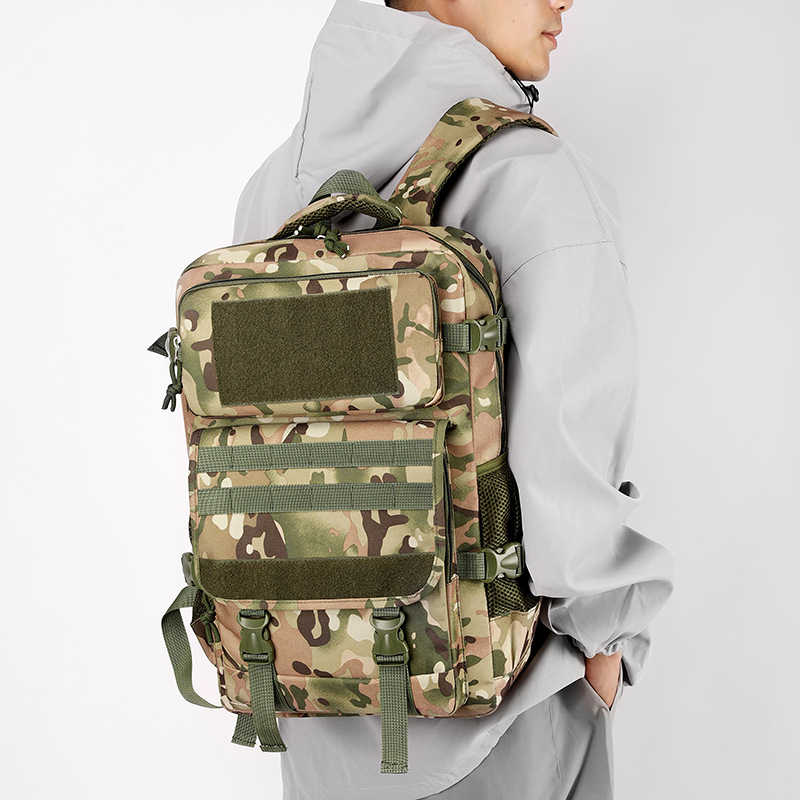 Wholesale of new tactical backpacks, large-capacity, simple camouflage backpacks, and multi-functional outdoor travel schoolbags Specification drawing