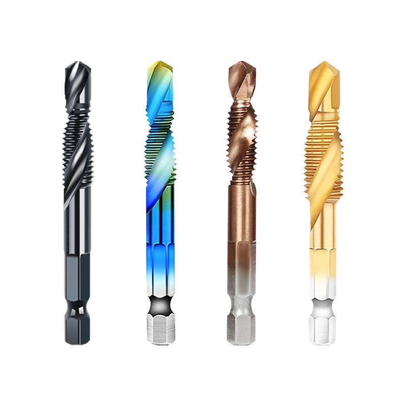 Drilling and tapping integrated tap, stainless steel special composite tap, drilling and tapping tool, drill bit spiral chamfering set M8 Item Picture