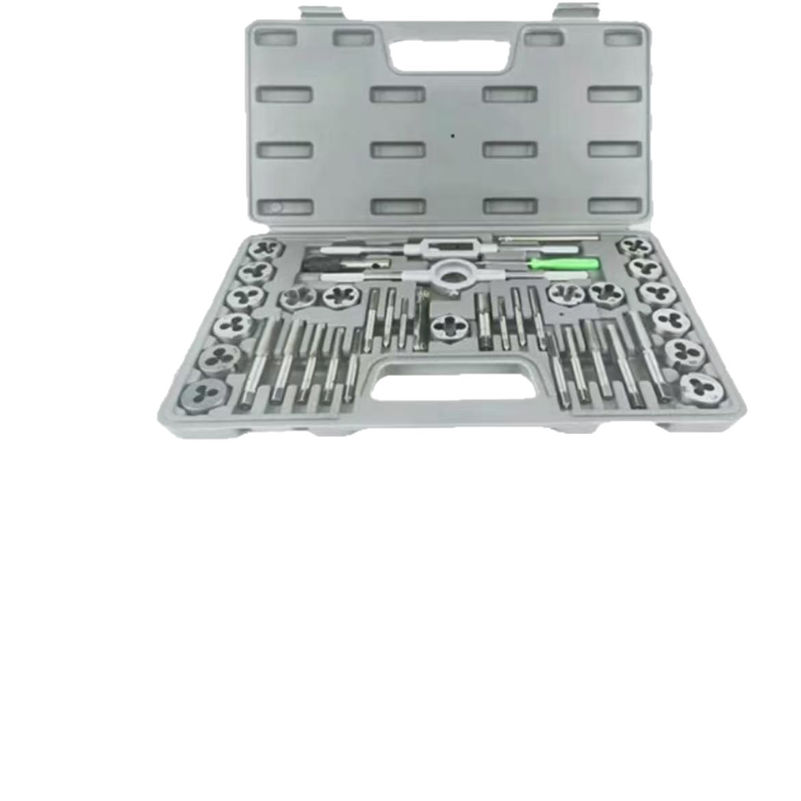 40-piece set of tap die thread through plastic box large frame alloy steel export quality thread repair Item Picture