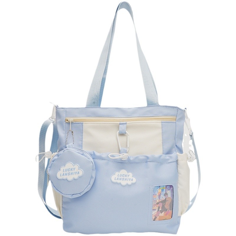 Cute girl single-shoulder bag schoolbag for girls, Korean version of star, high school girls, high school students, large capacity, high appearance level crossbody bag Item Picture