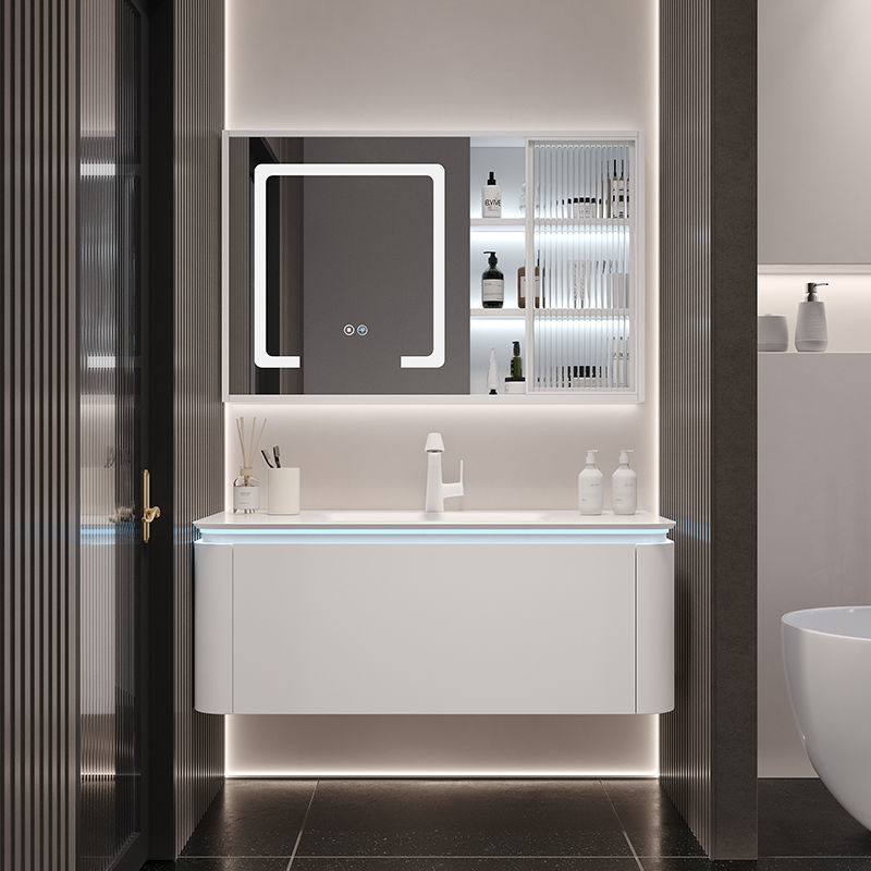 Integrated basin, washbasin, smart bathroom cabinet, combined bathroom, washbasin, washbasin, simple bathroom, rounded corner ceramic Item Picture
