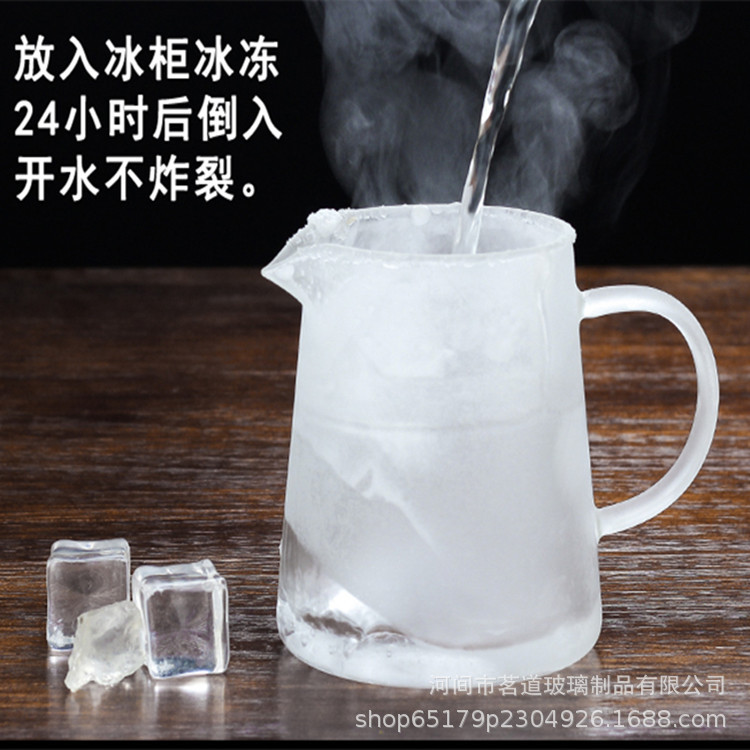 High borosilicate glass flower teapot, transparent Gongfu tea set, brewing teapot with stainless steel filter, tea and water separation flower teapot Specification drawing