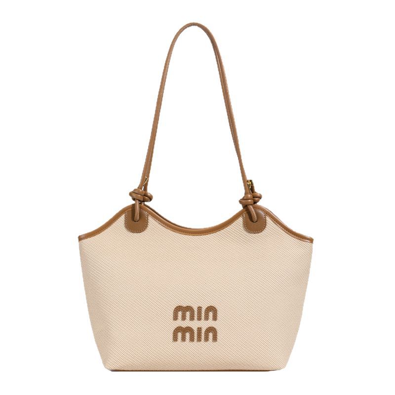 The 2025 new high-end and fashionable large-capacity tote bag for women features a contrasting color niche design and a trendy single-shoulder underarm bag Item Picture