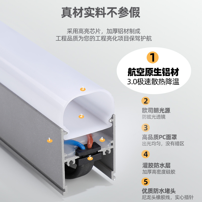 led strip lights, contour lights, running lights, light strips, guardrail tubes, high-end outdoor lighting, IP66, high-brightness model DMX512 details Picture