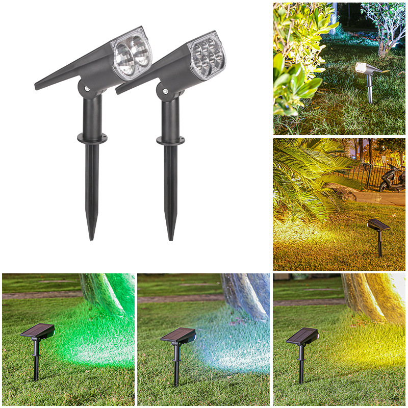Solar spotlights, dual-purpose tree lights, outdoor ultra-bright landscape lights, courtyard garden, villa decoration spotlights, lawns full figure