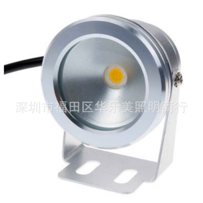 led underwater light, water-proof light, 12V seven-color spotlight, fishpond fountain, color-changing landscape swimming pool light, 10W full figure