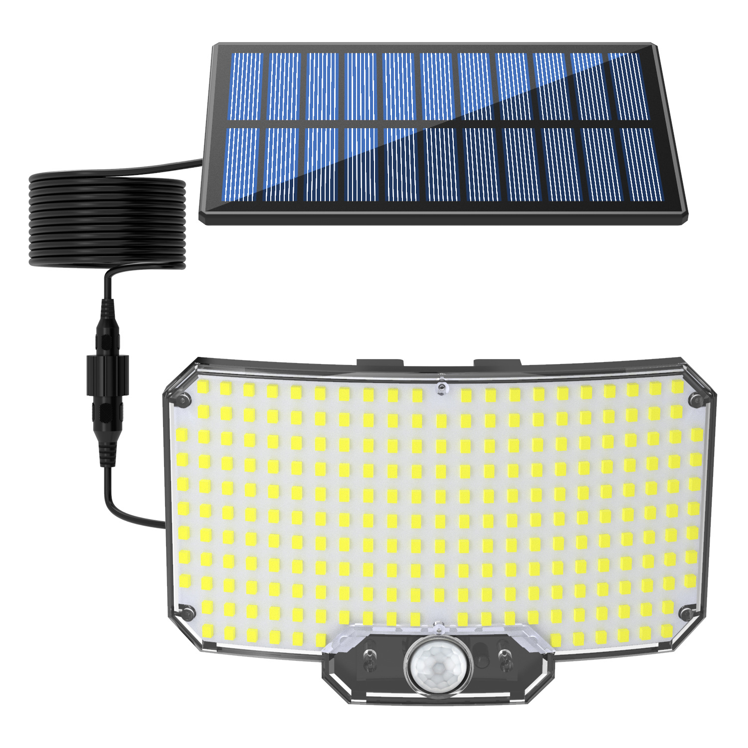 Cross-border new solar outdoor garden lamps, outdoor sensor road lighting lamps, garage lamps, single-head split wall lamps Item Picture