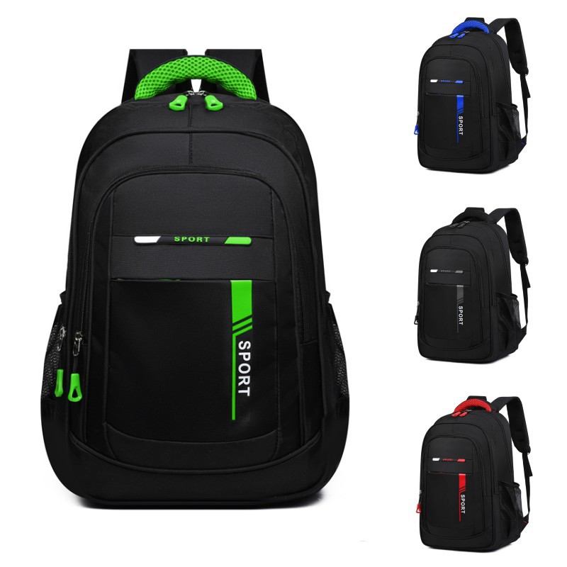 New large-capacity men's casual and simple backpack, travel computer backpack, and schoolbag for junior high school, senior high school and college students full figure