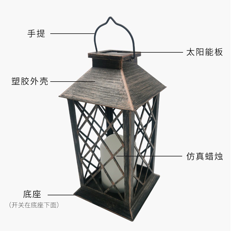 Original manufacturer solar outdoor lights, candles, wind lamps, outdoor portable and hanging decorative lights full figure