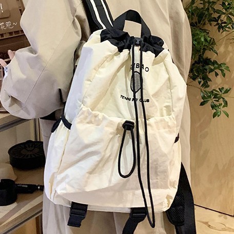 New lightweight drawstring backpack 2024, new fabric bag, large-capacity college student schoolbag, mountain climbing, cycling and outdoor bag Specification drawing