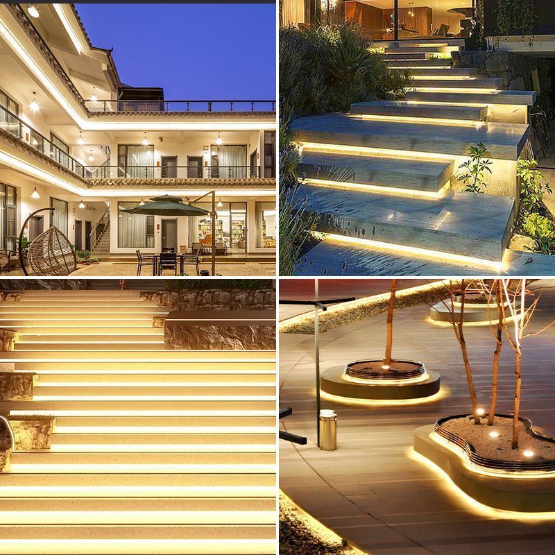 Solar-powered light strips, outdoor waterproof ultra-bright LED engineering advertisements, courtyard garden atmosphere widening and lighting soft lights details Picture