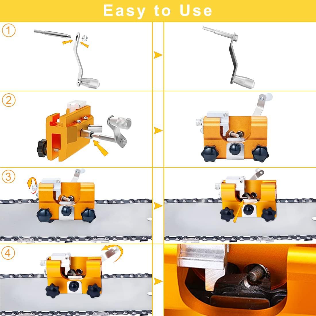 Chainsaw chain grinding machine, diamond grinding head, hand-held chainsaw, logging saw chain grinding device, hand-cranked chain grinding device, grinding head Item Picture