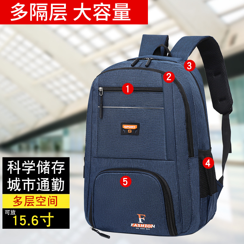 Cross-border 2025 New Model backpack: Simple, casual, large-capacity student schoolbag, outdoor commuting, business computer backpack details Picture