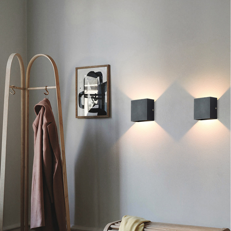Cross-border simple, modern and creative bedside, bedroom, living room, corridor, staircase, entrance hall, decorative lights, LED wall lamps Specification drawing