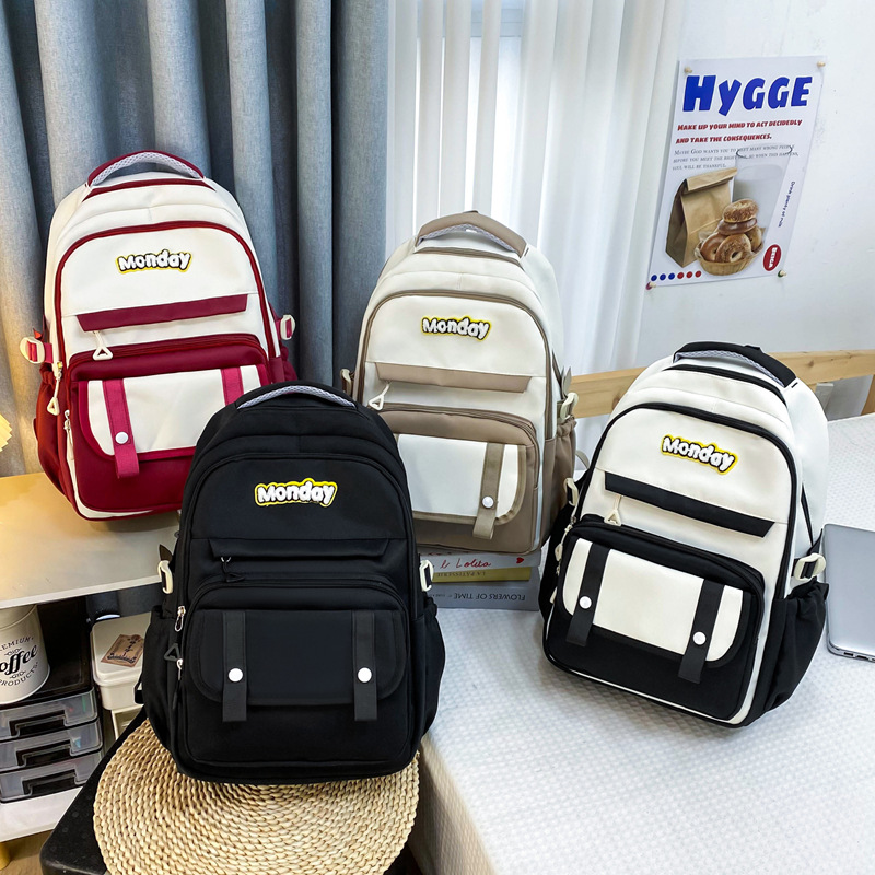 Wholesale schoolbags for female high school students, Korean style Instagram retro large-capacity backpacks, Japanese style simple forest-style backpacks Application Scenario