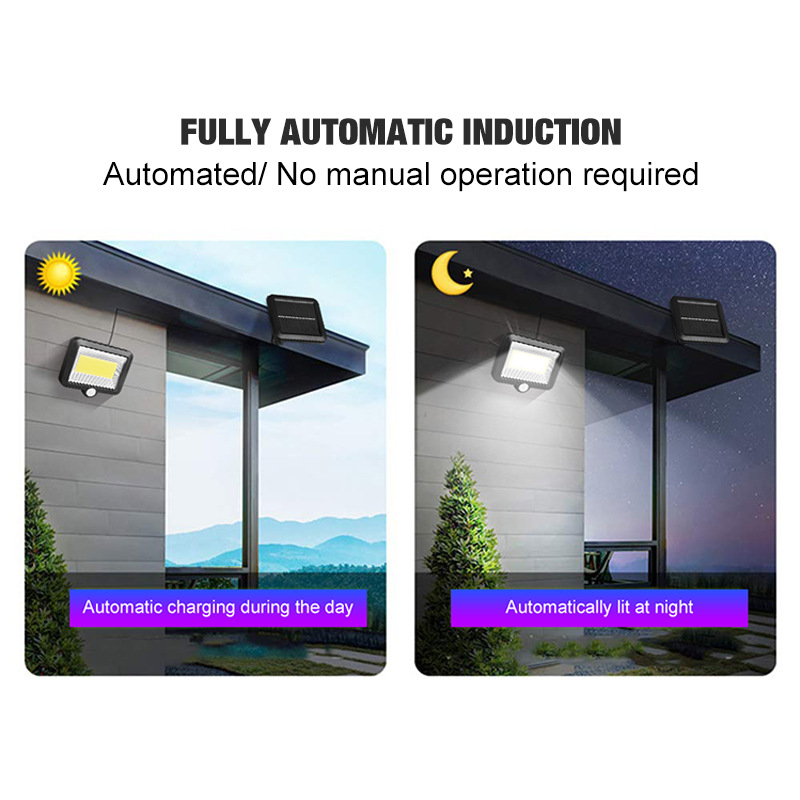 Split-type solar 56led sensor wall lamp 100COB split-type indoor and outdoor garden lamp garage lamp Application Scenario