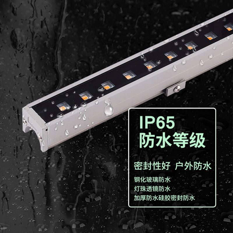 led anti-glare light strips, outdoor 24V waterproof project, municipal cultural tourism exterior wall wall-washing lights, seven-color contour lights details Picture