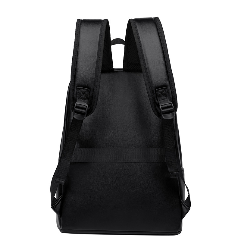 A new cross-border trendy and personalized embroidered PU backpack, a simple, casual, business, urban commuting men's computer backpack Specification drawing