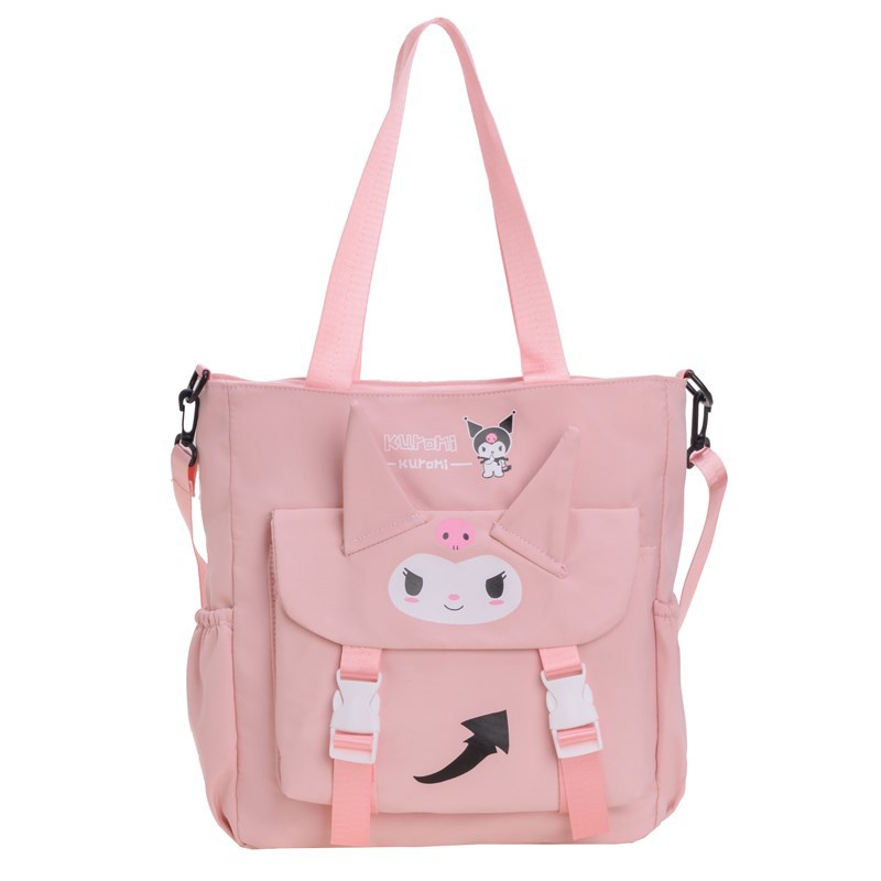 New student trend tutorial bags, cartoon cute, large-capacity women's single-shoulder crossbody bag, commuter tote bag and handbag Item Picture