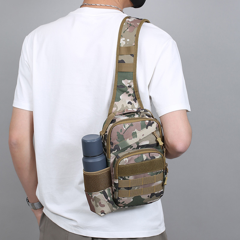 Factory wholesale of new men's and women's outdoor single-shoulder crossbody bags, small backpacks, travel and cycling multi-functional tactical bags details Picture