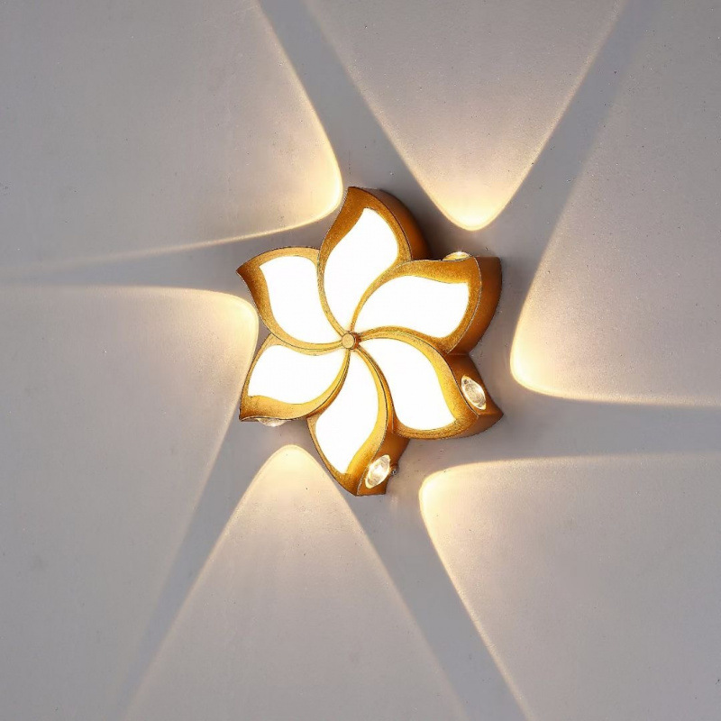 LED simple and modern wall lamps, geometric shape courtyard line lamps, beautiful symbol marking background decoration letter lamps Application Scenario