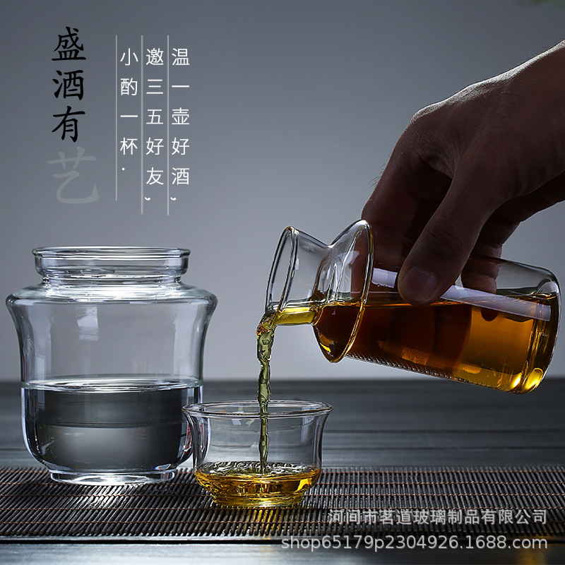 High borosilicate glass wine warmer, yellow wine heating pot, ice wine warmer, glass wine warmer for sake drinkers, white wine cup warmer Application Scenario