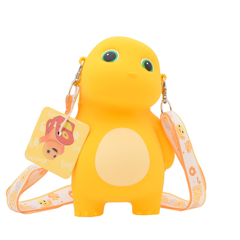 Cute milk dragon small bag, creative new storage bag, silicone loose change, cartoon children's single-shoulder crossbody bag, doll bag Item Picture