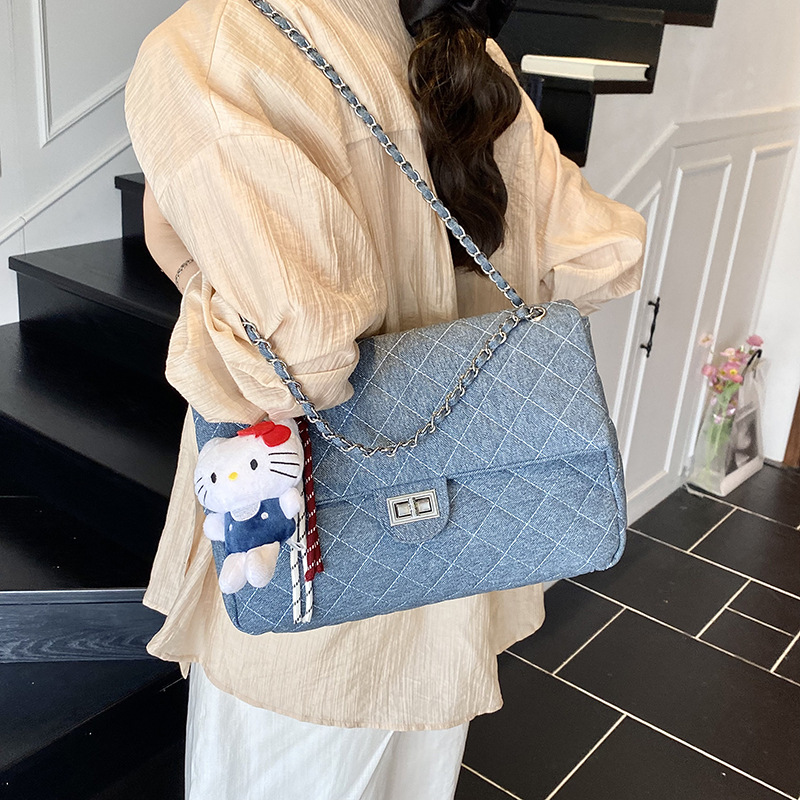 Cross-border 2025 Summer New style Chanel-style underarm bag, women's diamond-shaped chain bag, fashionable shoulder bag, trendy crossbody bag details Picture