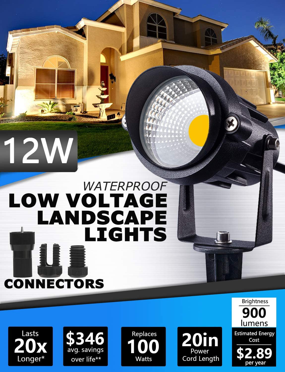 Amazon's best-selling outdoor 12v 5w low-voltage waterproof courtyard landscape lawn landscape path COB floor lamp Specification drawing