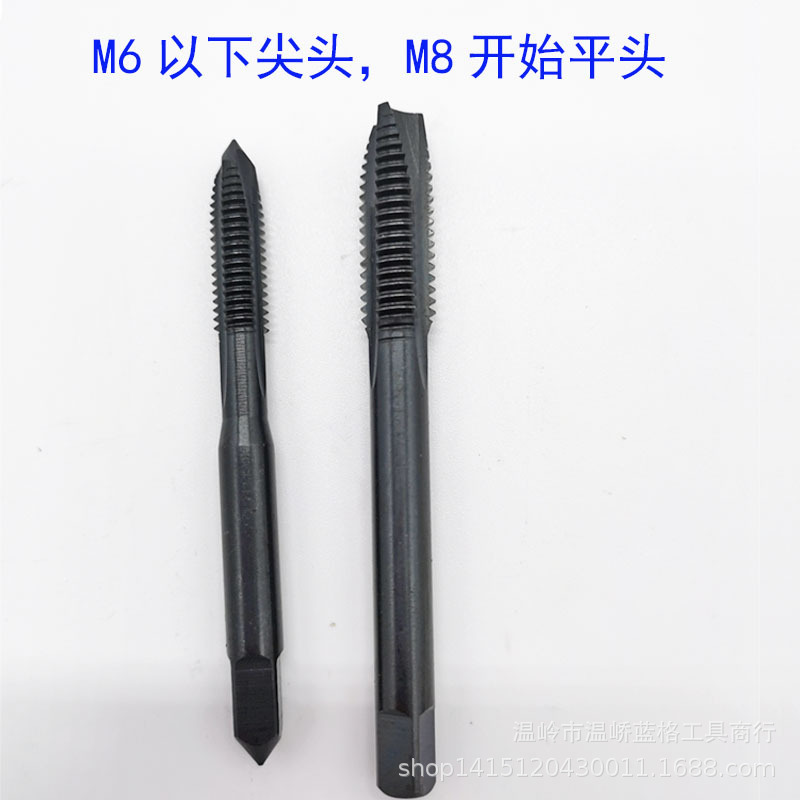 Factory direct sales of black nitrided taps for screw tip machines, 2 2.5 3456810121416 through holes details Picture