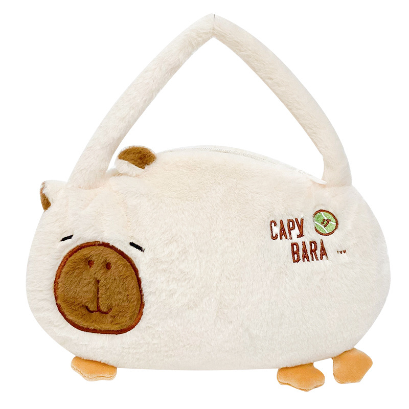 Cross-border Cute 2024 Backpack, plush Capybara cartoon Capybara doll, schoolbag, fresh and cute Item Picture