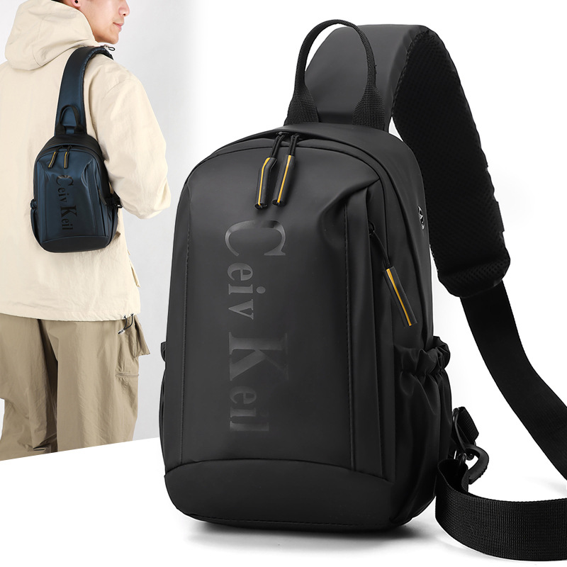 New simple and trendy chest bag, high school and college students' casual daily large-capacity crossbody bag, outdoor travel single-shoulder bag full figure
