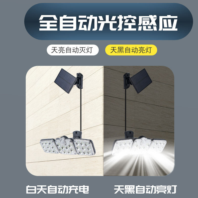 Hot-selling outdoor waterproof garden lamps, street lamps, solar lamps, split human body sensor wall lamps, garage ultra-bright sensor lamps details Picture