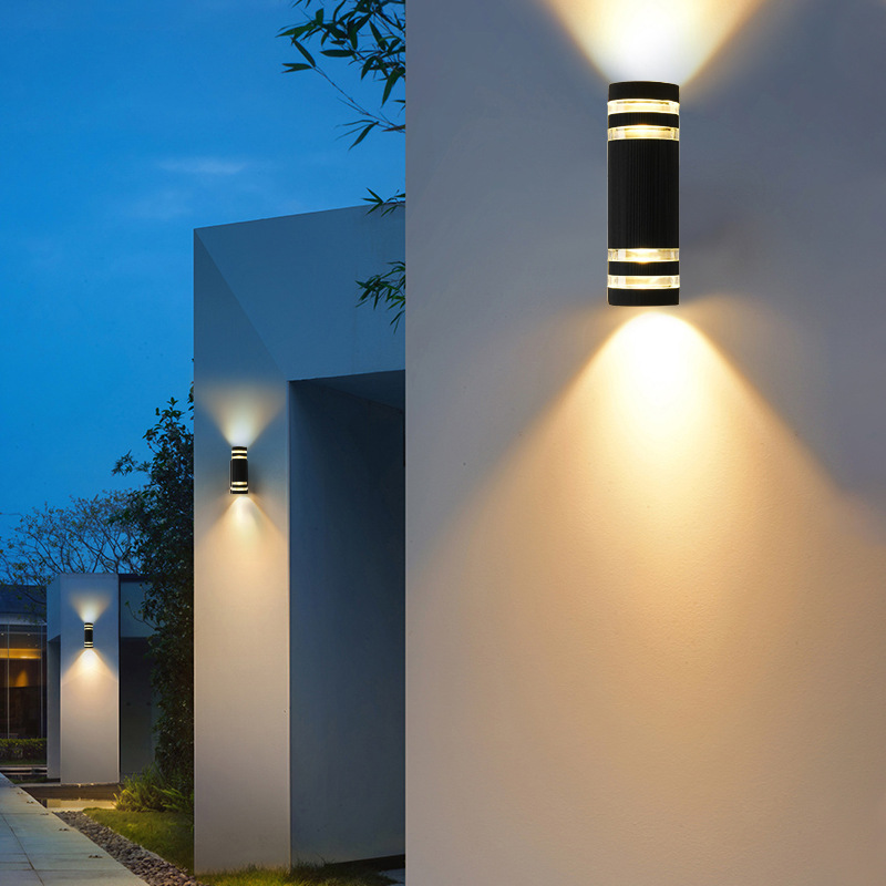 Amazon upper and lower wall lamps, corridor and balcony double-head modern and simple courtyard lamps, villa exterior spotlights, corridor lights Application Scenario
