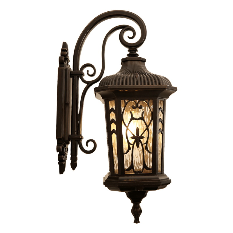European-style waterproof outdoor garden terrace, villa corridor, courtyard balcony, American-style outdoor passageway, household door, wall lamp Item Picture