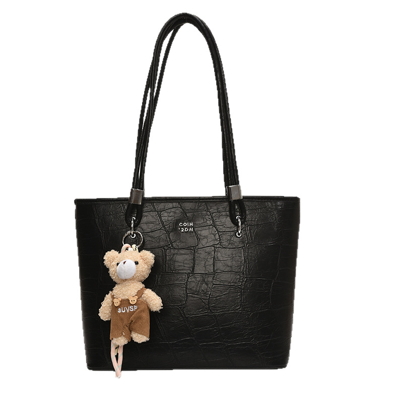 High-end quality, fashionable, large-capacity tote bag for women 2025 new style, versatile, solid color, simple and casual, underarm single-shoulder bag Item Picture
