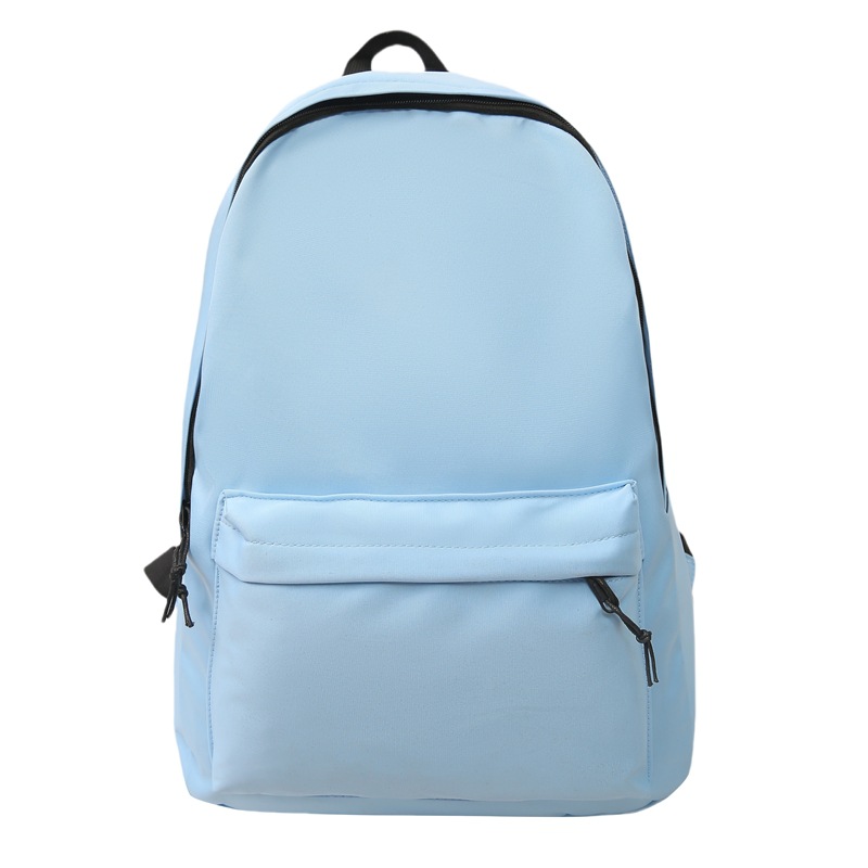 New travel minimalist schoolbag, student backpack, versatile, casual, large-capacity, lightweight solid color backpack for college students Item Picture