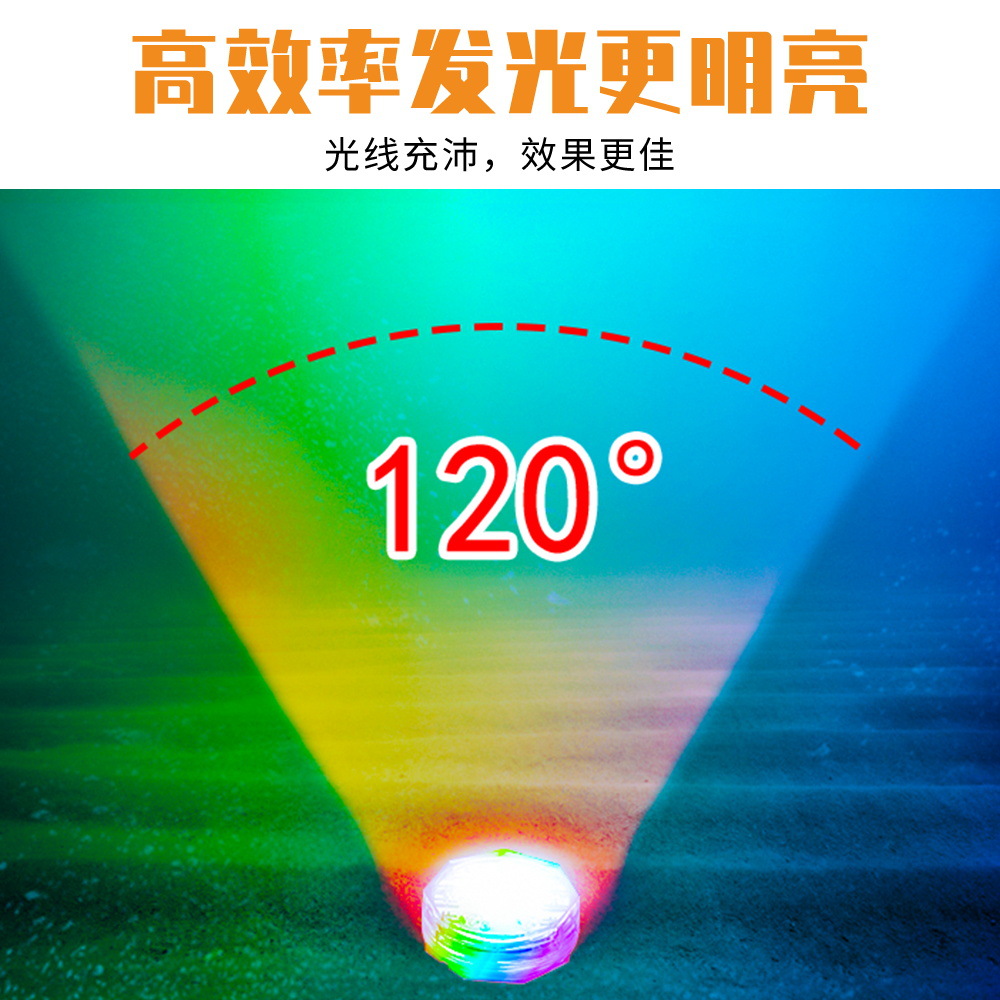 Qianrun Lighting's diving lights, LED fish tank, aquarium, swimming pool lights, RGB remote control decoration, seven-color fountain, underwater lights, and atmosphere details Picture