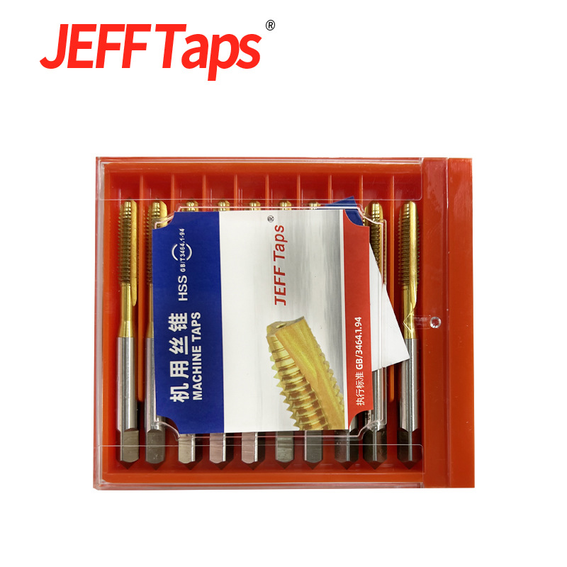 JEFFTaps straight groove tap titanium plating machine, stainless steel special high-speed wire tap cutting 6/8 details Picture
