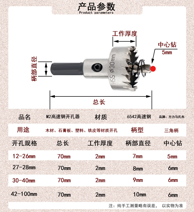 Fangli high-speed steel hole opener, stainless steel metal sheet, round pipe, aluminum alloy drilling and reaming factory direct sales drill bits undefined