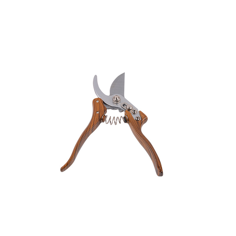 In-stock direct supply of wood grain garden tools, stainless steel flower pruning scissors, branch pruning scissors, manual fruit tree scissors, lightweight Item Picture