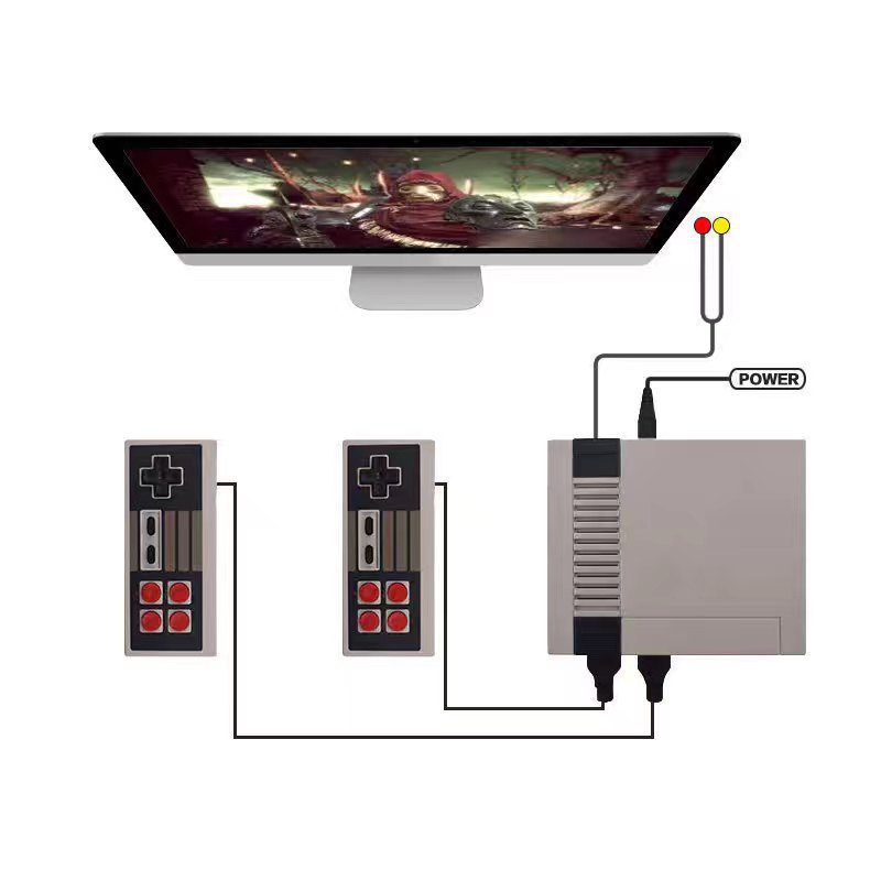nes Mini 620 New TV game console, NES game console, nostalgic classic FC Red and White game console TV Specification drawing