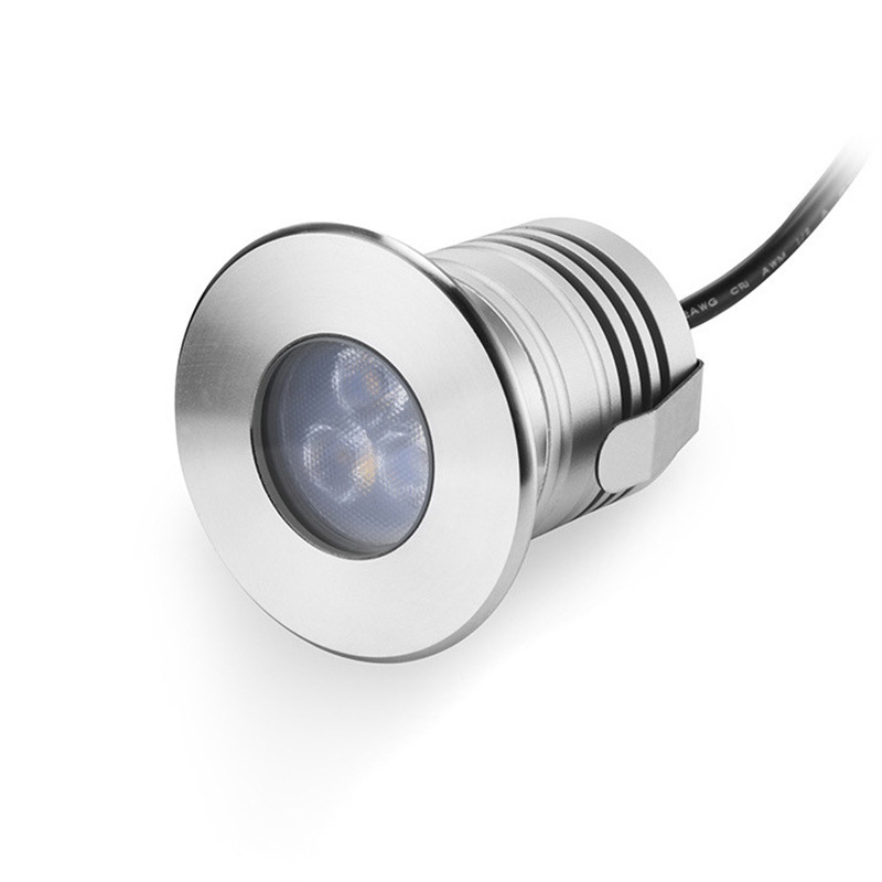 LED underwater light, stainless steel 3W waterproof IP68, Osram light source, three-bead fountain underwater landscape light, swimming pool light details Picture
